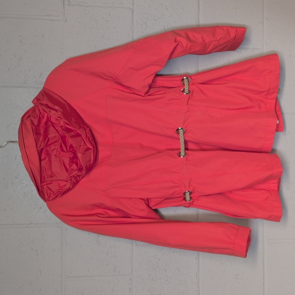 Mackintosh New England Red Hooded Rain Coat Size Medium, Coastal, Nautical - Picture 5 of 6